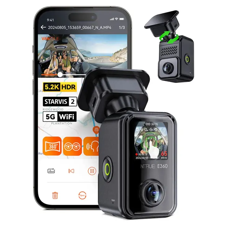 Vantrue E360 Cloud 5K 2CH Wifi GPS 360 dashcam