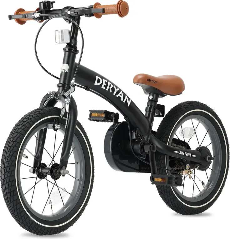 Luxe Kinderfiets 14 inch - 3 in 1 - Loopfiets