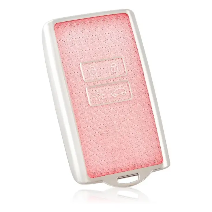 TPU Sleutelhoesje voor Renault roze crystal A4