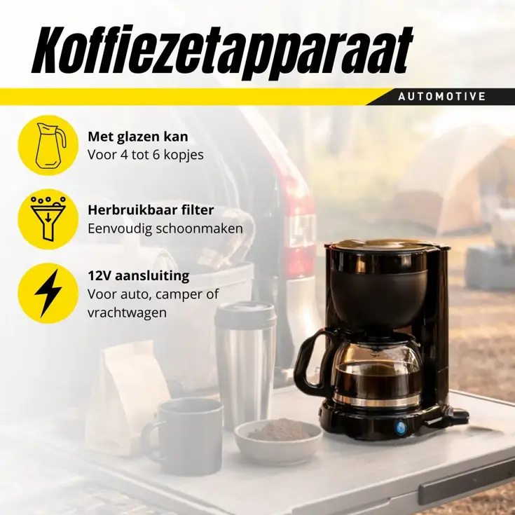 Compact koffiezetapparaat 12V