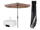Parasol Ecru Ø3m Met Voet En Hoes