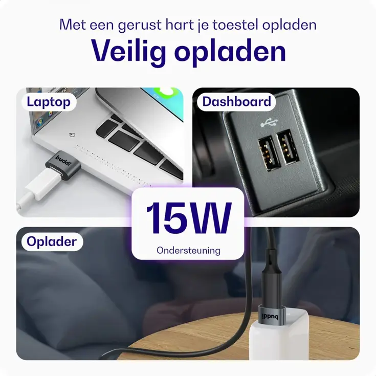 Ease USB-C naar USB-A Koppelstuk Grijs