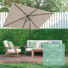 LifeGoods Parasol - 270x180cm