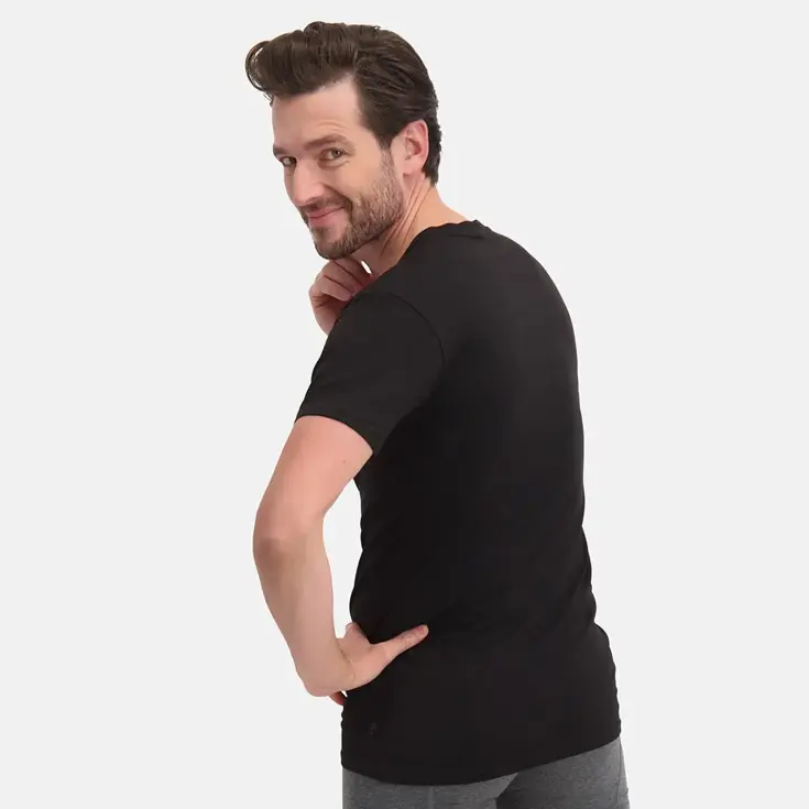 VELO - 2 V-hals T-shirts Bamboo Basics