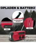 Noodradio FM Solar Powerbank Opwindbaar