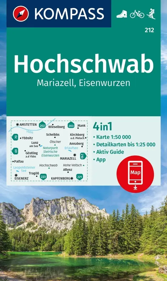 Wandelkaart WK212 Hochschwab Mariazell