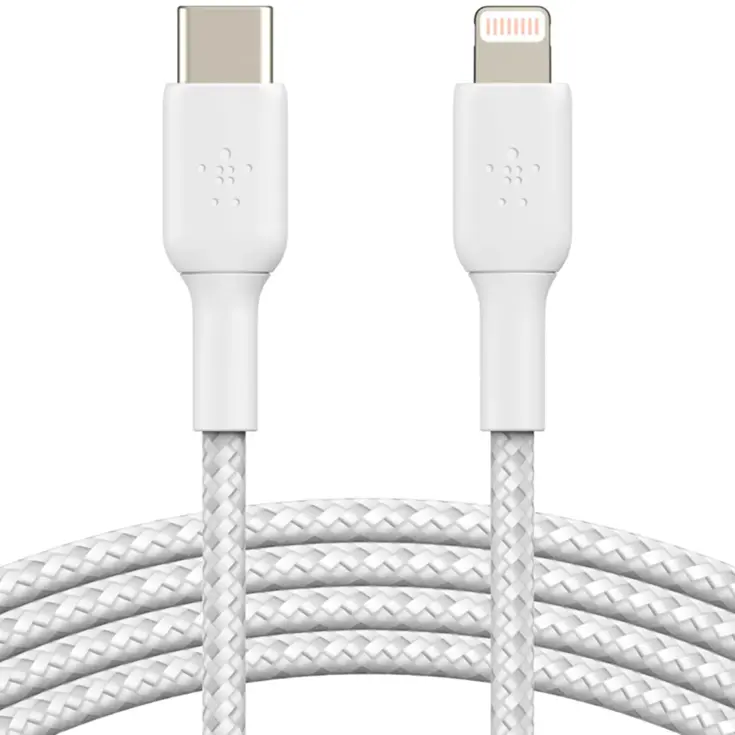 Belkin Lightning naar USB-C kabel Gevlochten