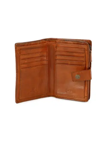 Sanne - Portemonnee - Leer - Overslag - Studs