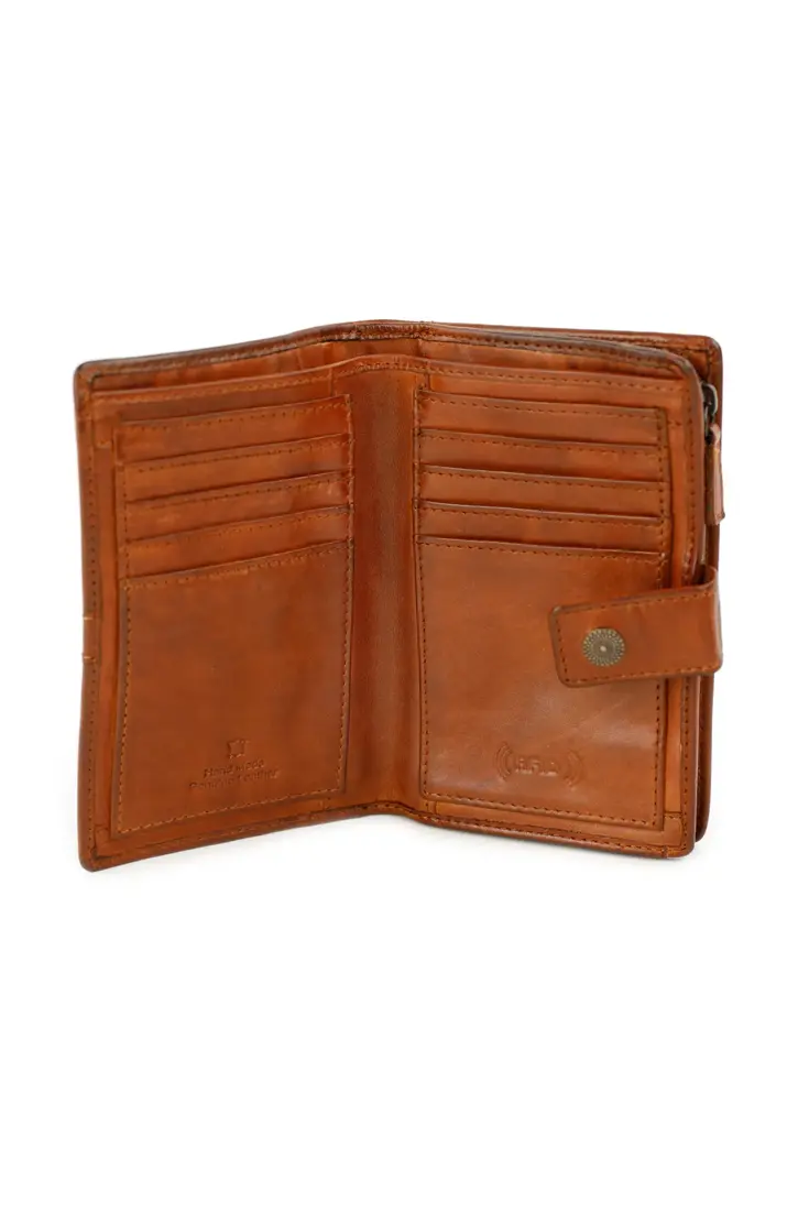 Sanne - Portemonnee - Leer - Overslag - Studs