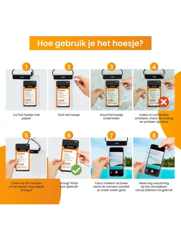 Waterdicht Telefoonhoesje met Koord