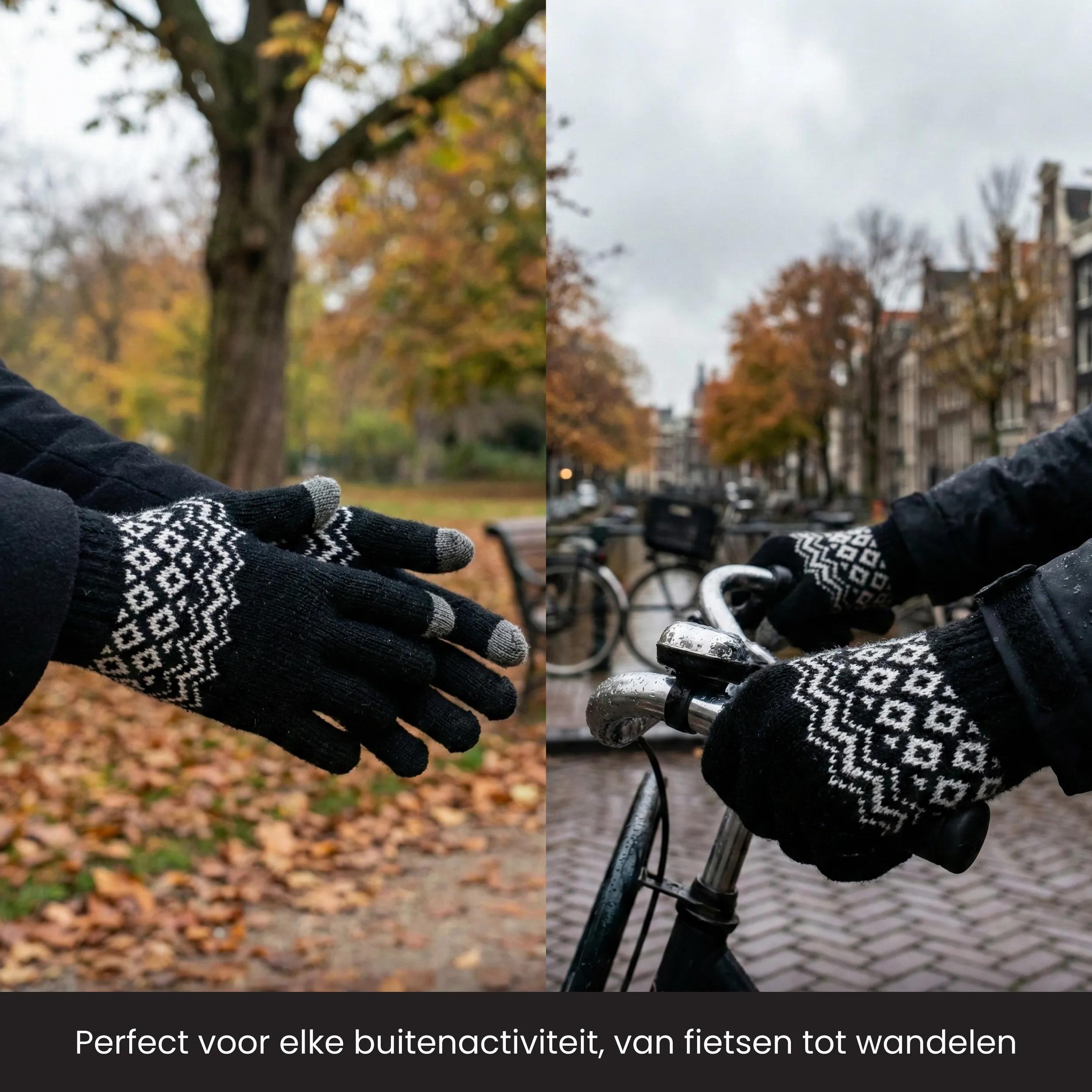 Handschoenen Voor Skiën En Hardlopen Winter Handschoenen Mannen - Wol Fleece Gevoerde Thermische Handschoenen Met Touch Screen Vingertoppen - Voor Ski, Hardlopen En Outdoor Handschoenen Heren
