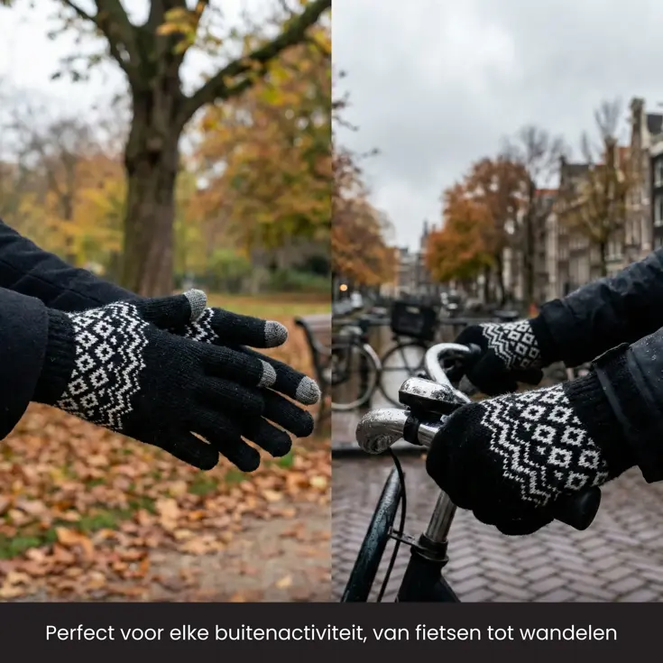 Touchscreen Handschoenen Winter - Zwart