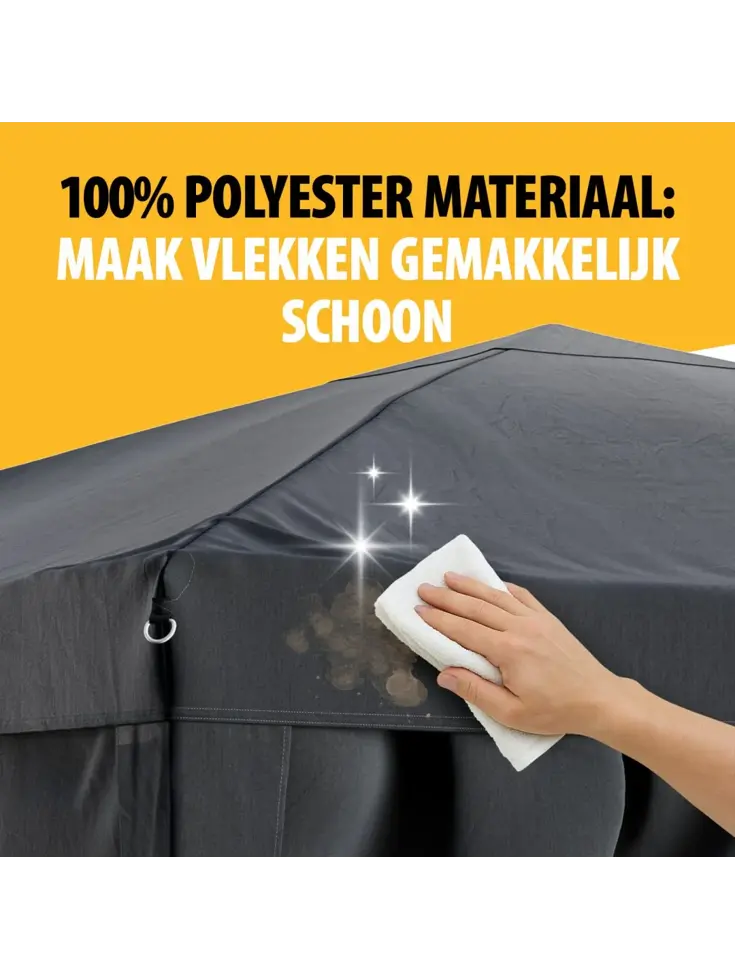 Partytent 3.6x3.6m - PT-7807 - Easy Up - Antraciet