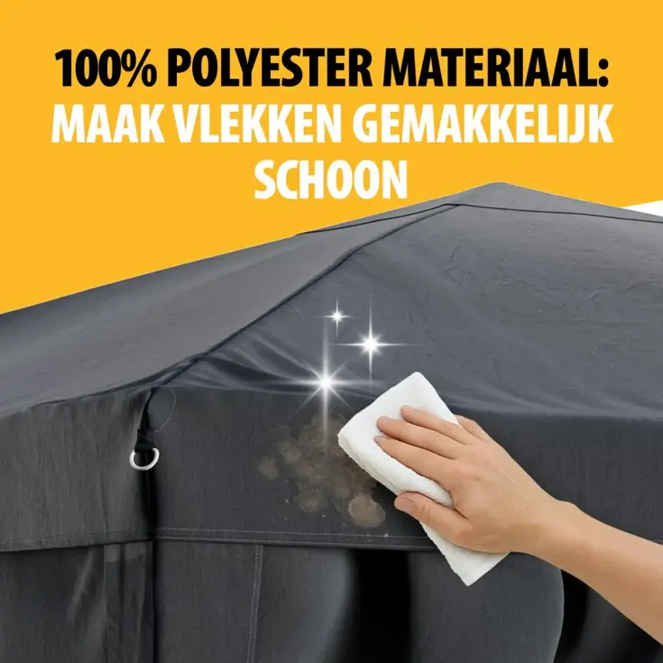 Partytent 3.6x3.6m - PT-7807 - Easy Up - Antraciet