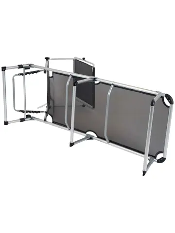 Bo-Camp Ligbed Zonnescherm 5 Standen Zwart