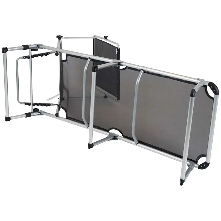 Bo-Camp Ligbed Zonnescherm 5 Standen Zwart