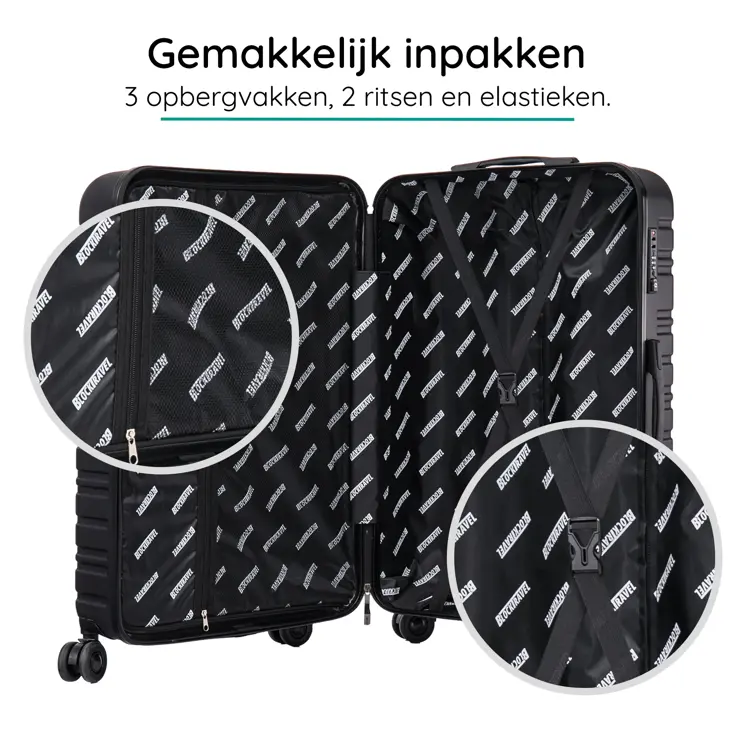 Reiskoffer L ABS 95L met TSA-slot en 360° wielen