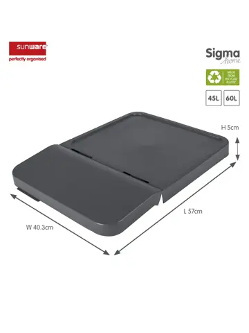 Sigma home - Prullenbak + deksel 60L - 2-dlg