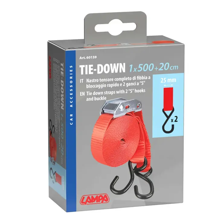 Spanband 500 cm incl. 2x S-haak