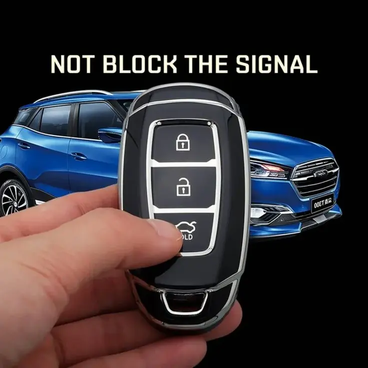 TPU Sleutelhoesje voor Hyundai zwart D3