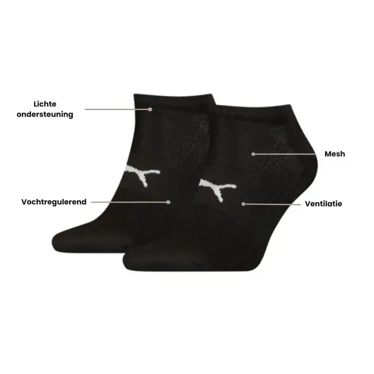 Light - 2 paar - Sneakersokken