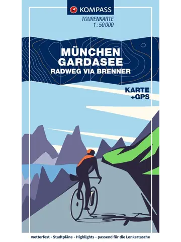 Fietskaart FTK 7060 München-Gardasee