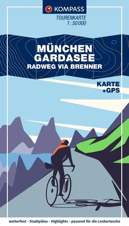 Fietskaart FTK 7060 München-Gardasee