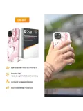 R2B iPhone 15 Hoesje Marmer + Screenprotector