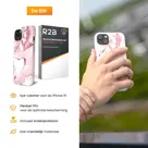 R2B iPhone 15 Hoesje Marmer + Screenprotector