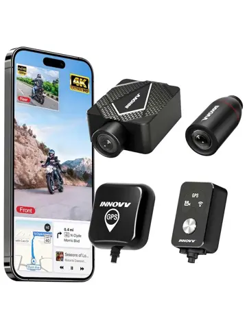 K5 2CH Dual True 4K Wifi GPS motor dashcam