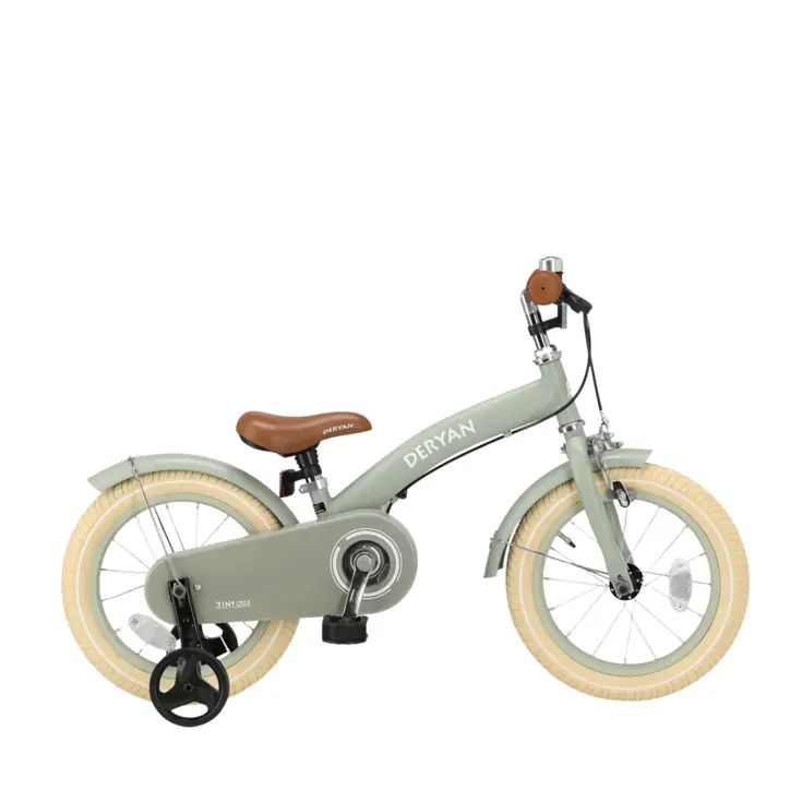 Luxe Kinderfiets 14 inch - 3 in 1 - Loopfiets