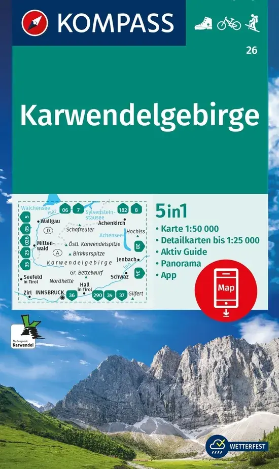 Wandelkaart WK26 Karwendelgebirge