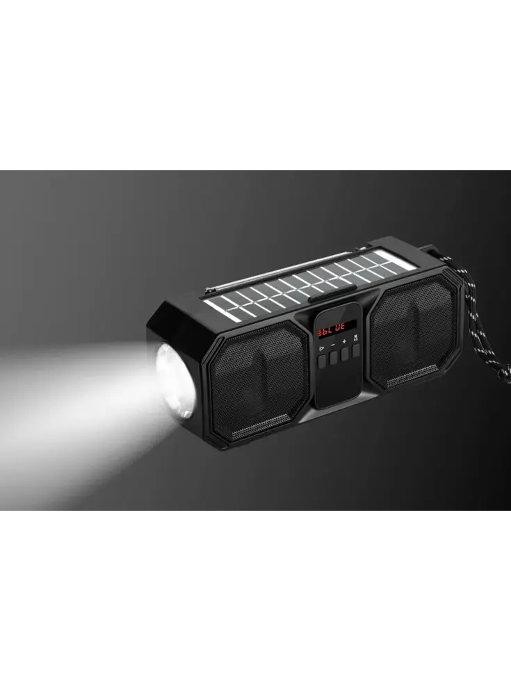 FM Noodradio Zaklamp Solare Powerbank