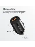 Autolader - 1x USB-C & 1x USB - 65W