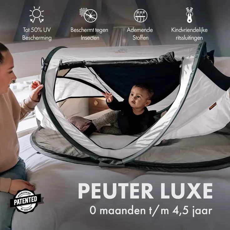 Peuter luxe campingbedje - Zelfopblaasbare matras