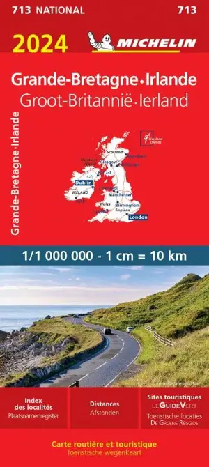Michelin Wegenkaart 713 Groot-Brittannië & Ierland 2024