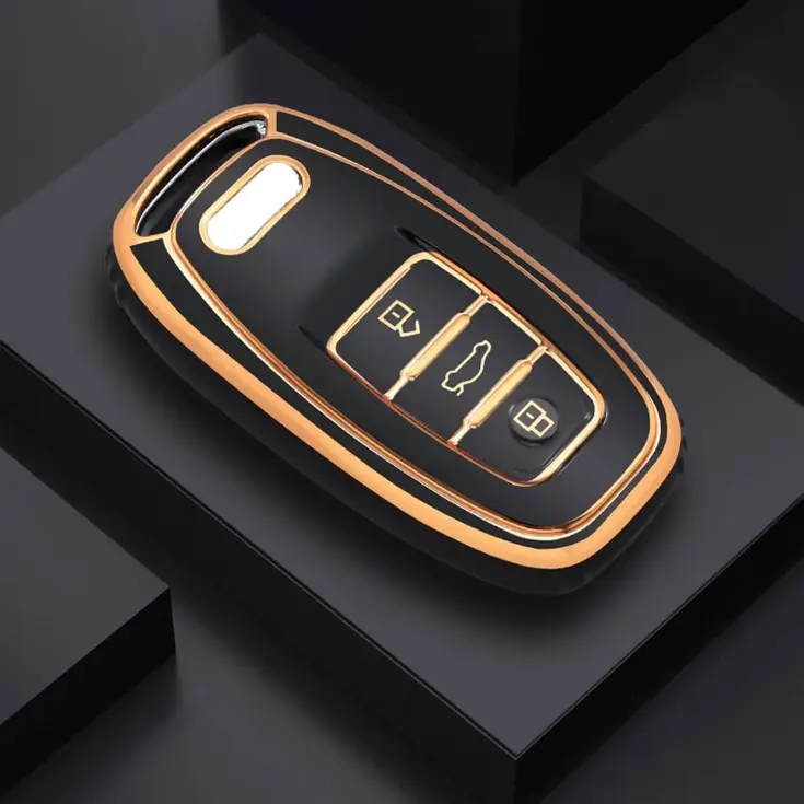 TPU Sleutelhoesje voor Audi goud A3