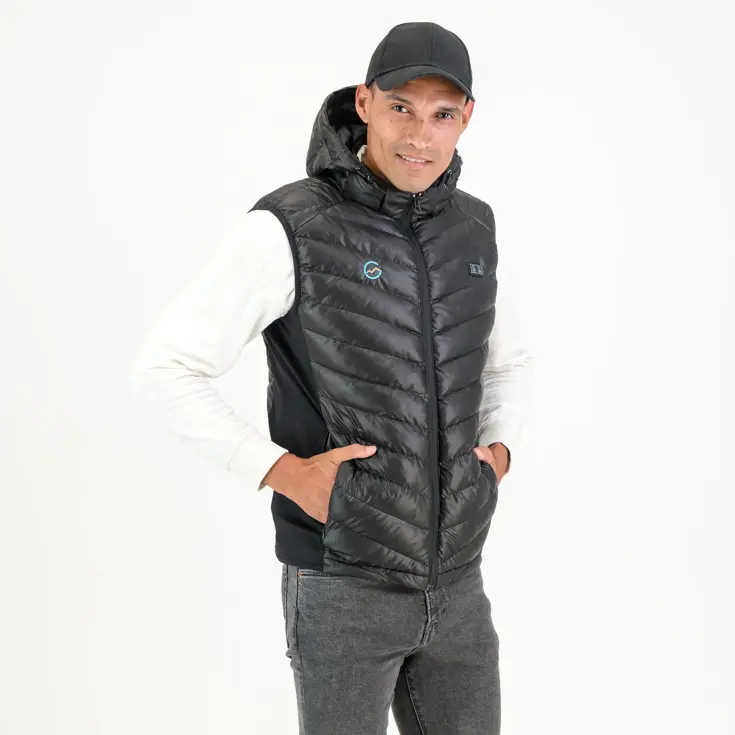 Høgge Verwarmde Heren Bodywarmer Gløde Zwart