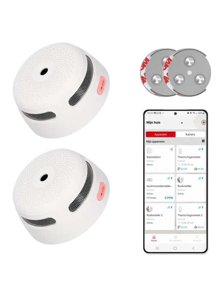 XS01-WX Slimme rookmelder en magneet 2-pack
