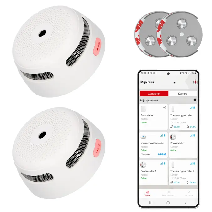 XS01-WX Slimme rookmelder en magneet 2-pack