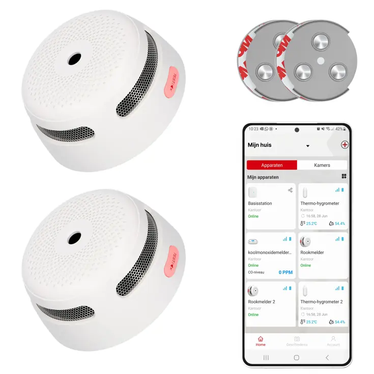 XS01-WX Slimme rookmelder en magneet 2-pack