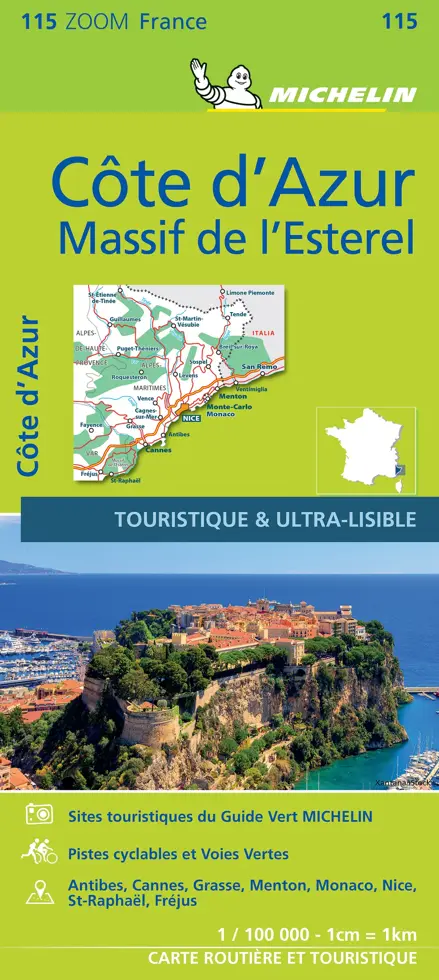 Wegenkaart Zoom 115 Côte d'Azur