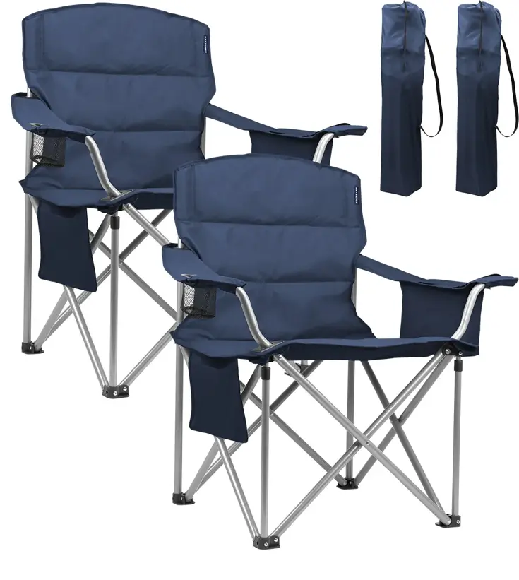 Campingstoelen XXL – 2-pack
