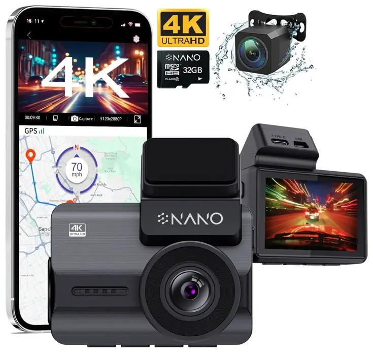 M68 4K 2CH Wifi GPS 32gb dashcam