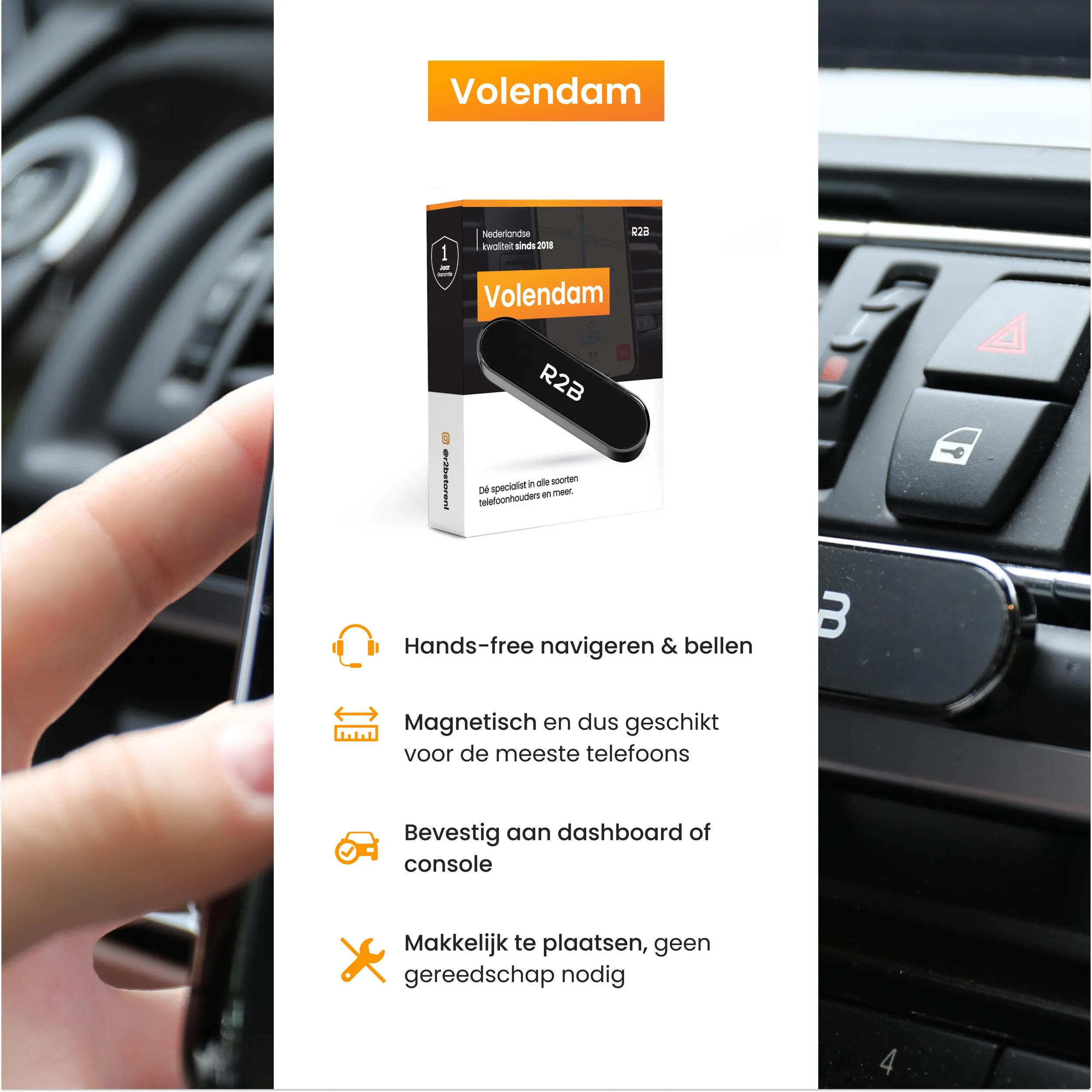 R2B Telefoonhouder Auto Magneet - Sterke Magneet, Universele Telefoonhouders, Telefoonhouder voor Dashboard, Phone Holder, Eenvoudige Montage, Model Volendam