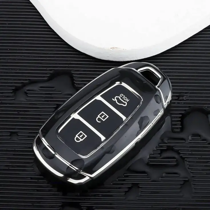 TPU Sleutelhoesje voor Hyundai zwart D3