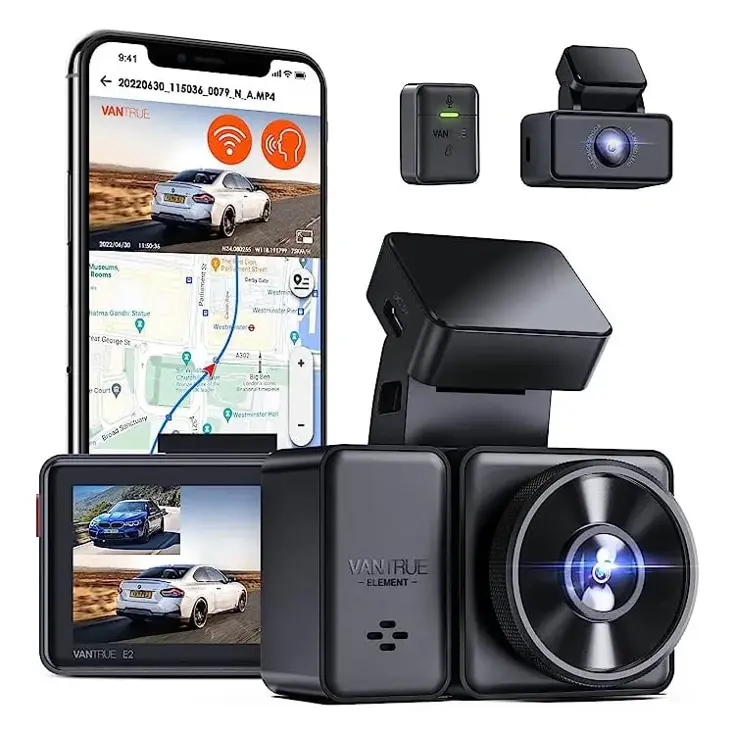 E2 Dual 2K QuadHD Wifi GPS dashcam