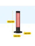 Staande terrasverwarmer infrarood 2000W