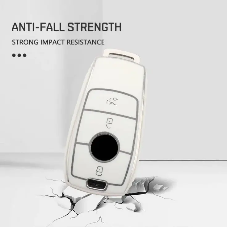 TPU Sleutelhoesje voor Mercedes goud B3