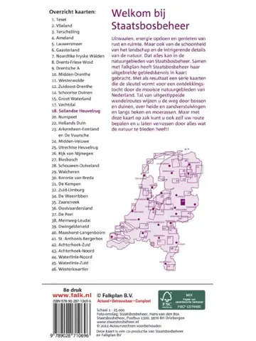 Falk Wandelkaart SBB 18 Sallandse Heuvelrug